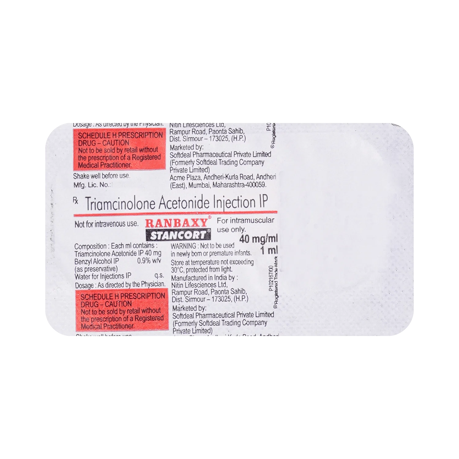 Stancort Injection 40 mg
